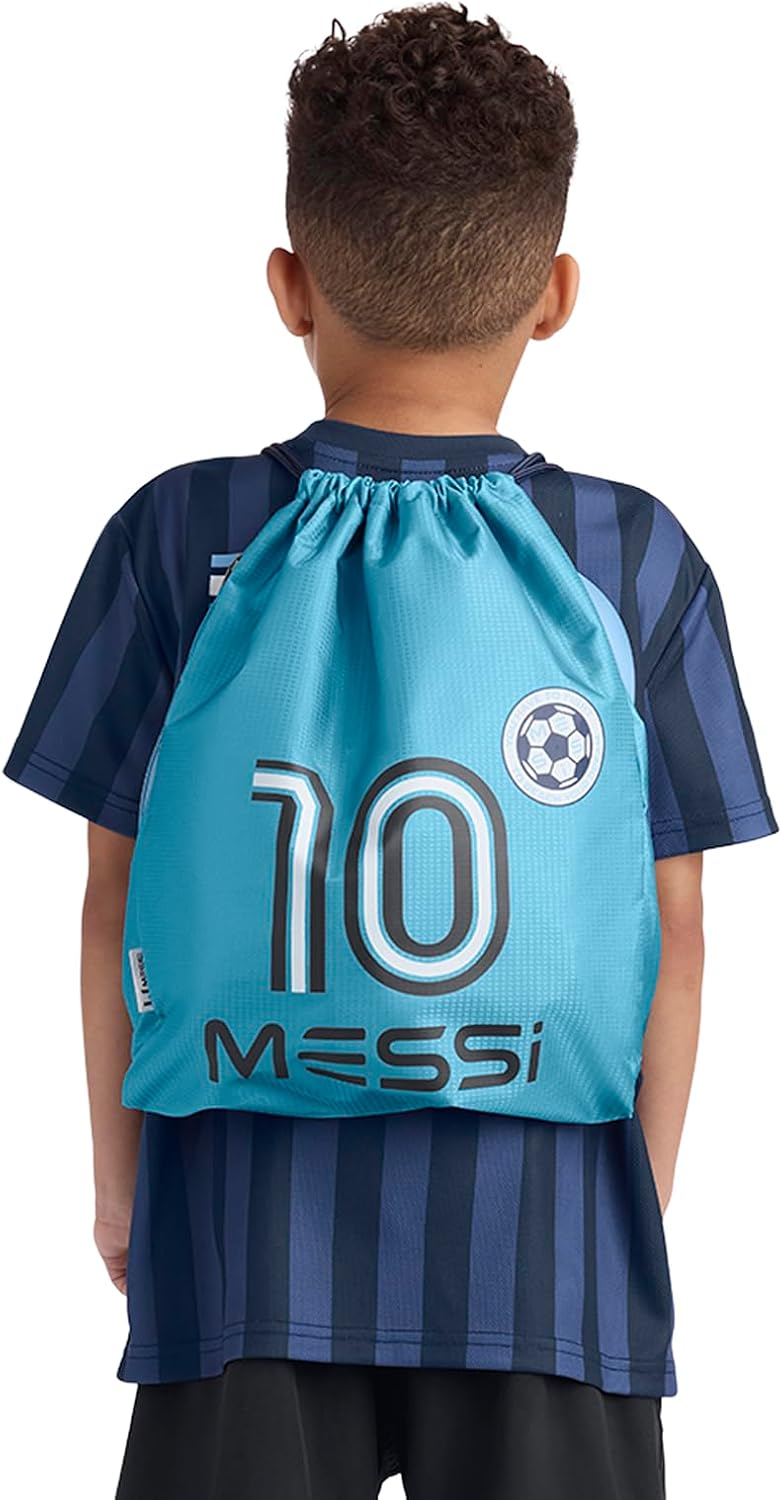MESSI Lifestyle Drawstring Bag, Side Pocket & Comfortable Straps - Image 4